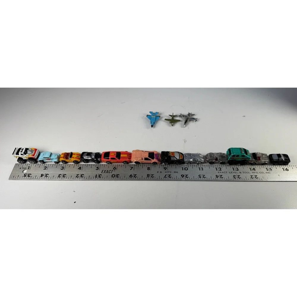 Vintage Road Champs Micro Machines Mini Hot Wheels 15pc Lot Cars Jets